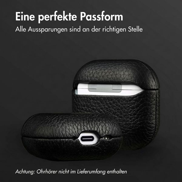 Accezz Echtleder Case Apple AirPods 5 / 4 - Schwarz