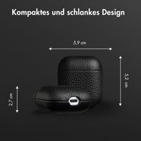 Accezz Echtleder Case  Apple AirPods 1 / 2 - Schwarz