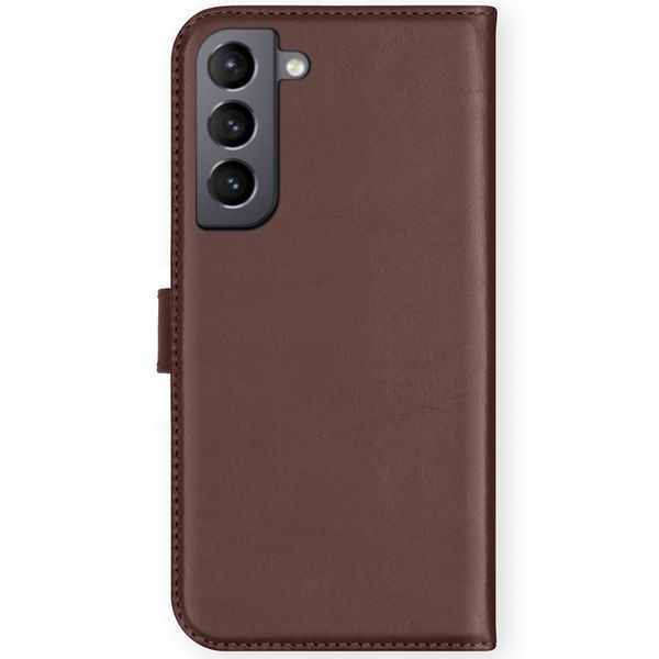 Selencia Echtleder Klapphülle Samsung Galaxy S21 FE - Braun