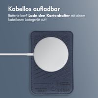 Accezz Magnetischer Lederkartenhalter - Geeignet für Apple Find My - Nightfall Blue