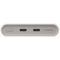 Samsung Original Powerbank-Bundle | Samsung Galaxy Akku-Pack 10.000 mAh - 2x USB-C - Beige + Samsung 25 Watt USB-C Adapter - Weiß