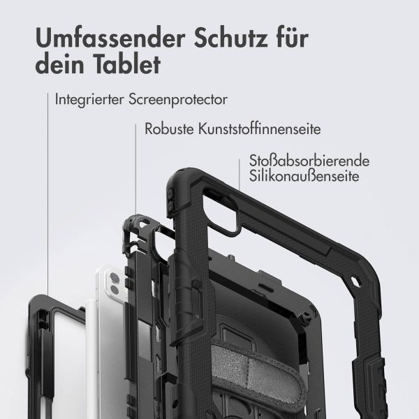 Accezz Robustes Back Cover mit Schultergurt Apple iPad Pro 11 (2025) M5 / (2024) M4 - Schwarz