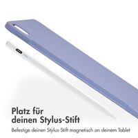 Accezz Liquid Silicone Back Cover mit Stifthalter Apple iPad Pro 13 (2025) M5 / (2024) M4 - Lila