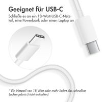 Accezz Wireless Charger USB-C - Drahtloses MagSafe und Qi2-Ladegerät - 1 Meter - Weiß