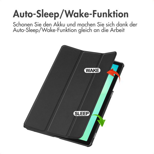 Accezz Trifold Klapphülle Samsung Galaxy Tab A11 Plus / A9 Plus - Schwarz