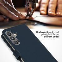 Selencia Echtleder Klapphülle Samsung Galaxy S24 Plus - Dunkelblau