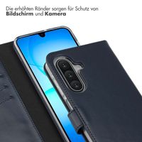 Selencia Echtleder Klapphülle Samsung Galaxy A18 (4G) / A17 (4G/5G) - Blau