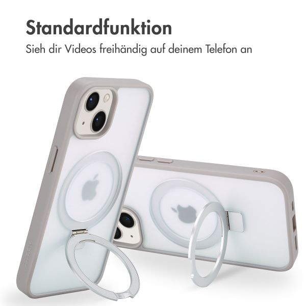 Accezz Ring Stand Backcover mit MagSafe Apple iPhone 14 - Grau