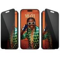 PanzerGlass Ultra Wide Fit Antibakterieller Screen Protector mit Sichtschutz inkl. Applikator Apple iPhone 15 Pro Max