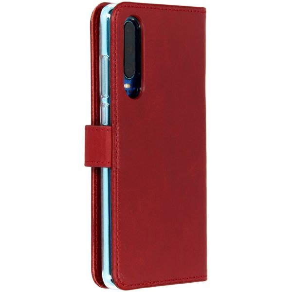 Selencia Echtleder Klapphülle Huawei P30 - Rot