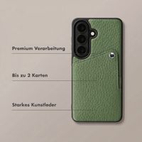 Selencia Riva Back Cover mit Kartenfach Samsung Galaxy S26 - Sage Green