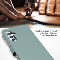 Selencia Echtleder Klapphülle Samsung Galaxy A54 (5G) - Air Blue