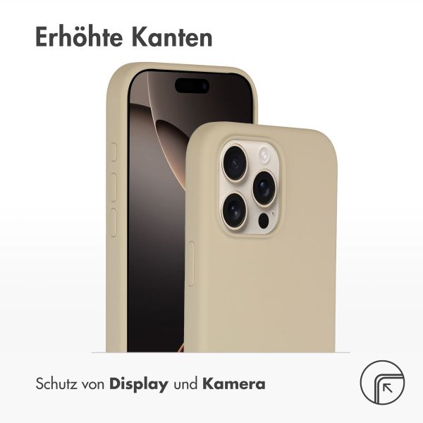 Accezz Liquid Silikoncase mit MagSafe Apple iPhone 16 Pro Max - Stone