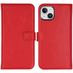 Selencia Echtleder Klapphülle Apple iPhone 15 - Rot