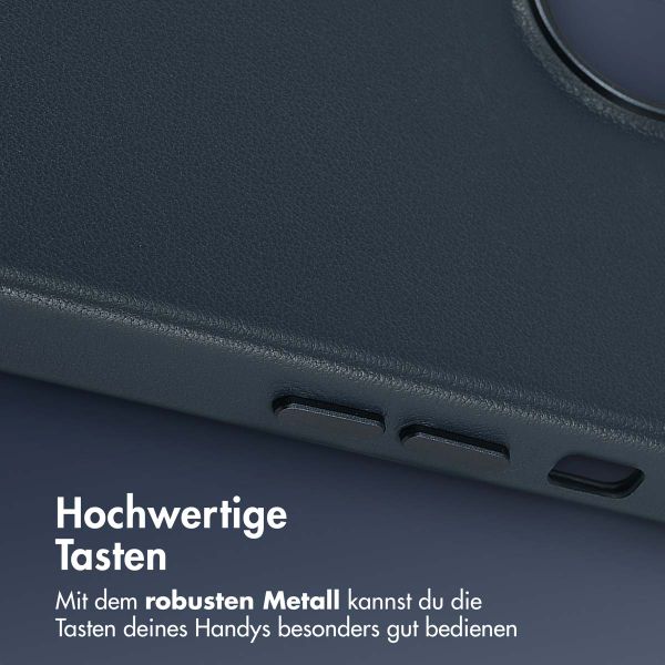 Accezz MagSafe Leather Backcover Apple iPhone 13 - Nightfall Blue