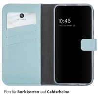 Selencia Echtleder Klapphülle Samsung Galaxy S25 - Air Blue