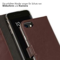 Selencia Echtleder Klapphülle Apple iPhone SE (2022 / 2020) / 8 / 7 / 6(s) - Braun