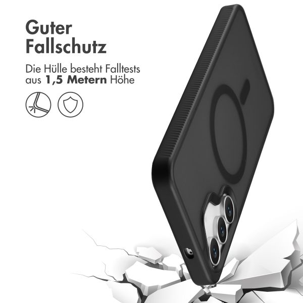 Accezz Rugged Frosted Back Cover mit MagSafe Samsung Galaxy S25 FE - Schwarz