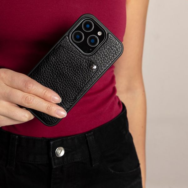 Selencia Riva Back Cover mit Kartenfach Samsung Galaxy S26 Plus - Schwarz