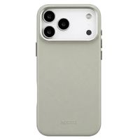 Accezz MagSafe Leather Backcover Apple iPhone 18 Pro / 17 Pro - Light Grey