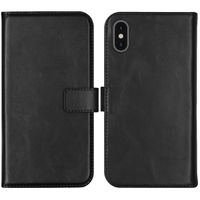 Selencia Echtleder Klapphülle Apple iPhone X / Xs - Schwarz