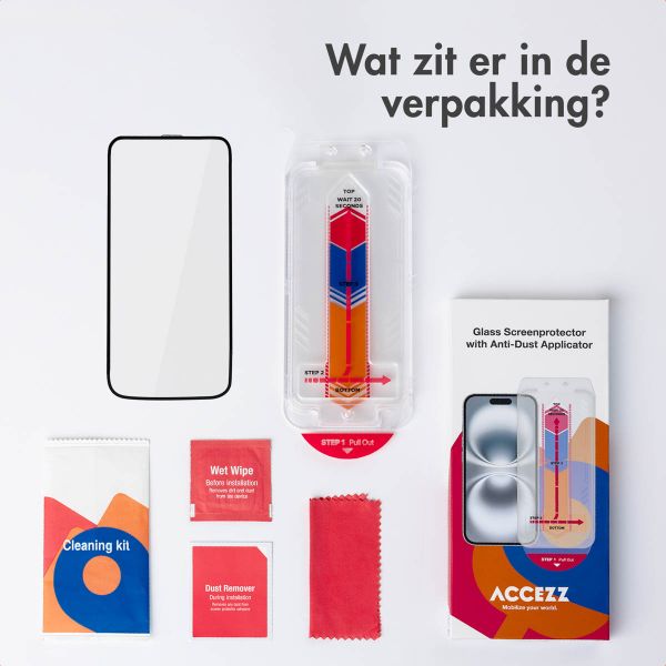 Accezz Gehärteter Glas-Schutz + Applikator Apple iPhone 18 Pro / 17 Pro