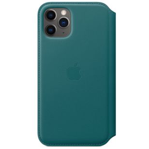Apple Leather Folio Klapphülle Apple iPhone 11 Pro - Peacock