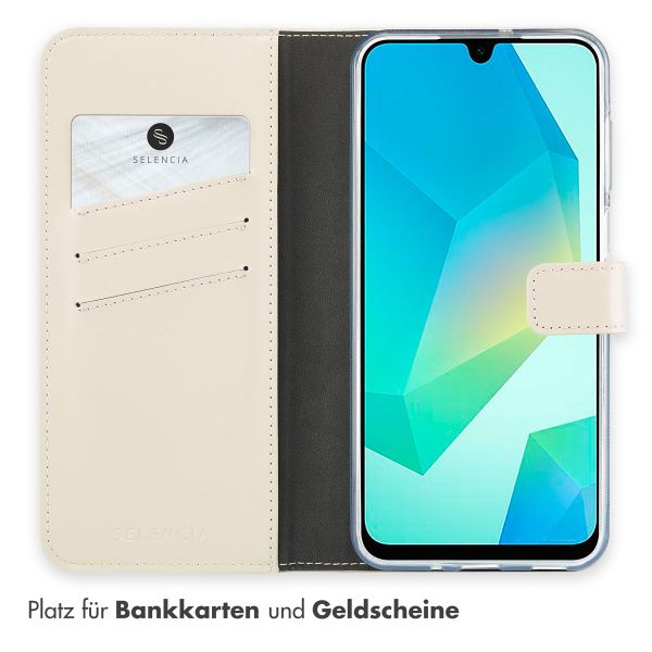 Selencia Echtleder Klapphülle Samsung Galaxy A16 - Greige