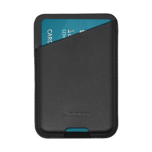 Accezz Lederkartenhalter - Geeignet für MagSafe und Qi2 - Onyx Black