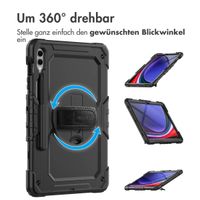 Accezz Robustes Back Cover mit Schultergurt Samsung Galaxy Tab S10 Plus / Tab S9 FE Plus / Tab S9 Plus - Schwarz