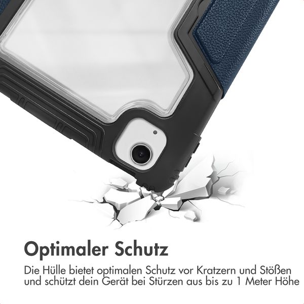 Accezz Rugged Trifold Klapphülle Apple iPad Air 11 Zoll (2026) M4 / (2025) M3 / (2024) M2 / Air 5 (2022) / Air 4 (2020) - Dunkelblau