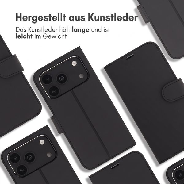Accezz Wallet TPU Klapphülle Apple iPhone 18 Pro / 17 Pro - Schwarz