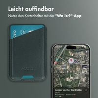 Accezz Magnetischer Lederkartenhalter - Geeignet für Apple Find My - Cedar Green