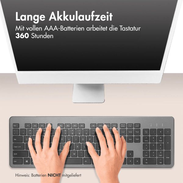 Accezz Premium Desktop QWERTY Bluetooth-Tastatur - Grau
