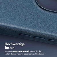 Accezz MagSafe Leather Backcover Apple iPhone 16 Pro Max - Nightfall Blue