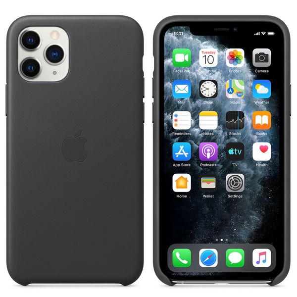 Apple Leder-Case Apple iPhone 11 Pro - Schwarz