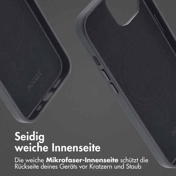 Accezz MagSafe Leather Backcover Apple iPhone 14 - Onyx Black