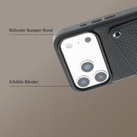 Selencia Riva Back Cover mit Kartenfach Apple iPhone 17 Pro Max - Schwarz