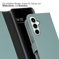 Selencia Echtleder Klapphülle Samsung Galaxy A55 - Air Blue