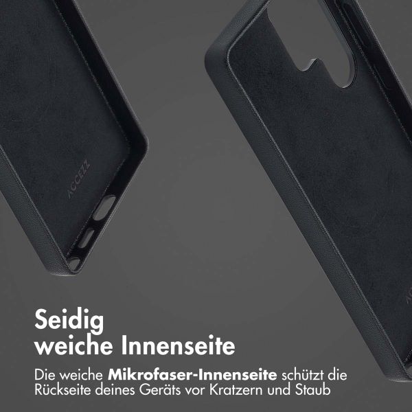 Accezz MagSafe Leather Backcover Samsung Galaxy S25 Ultra - Onyx Black