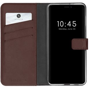 Selencia Echtleder Klapphülle Apple iPhone 13 Mini - Braun