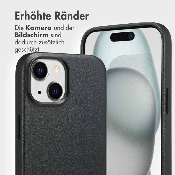 Accezz 2-in-1 Klapphülle aus Leder mit MagSafe Apple iPhone 15 - Onyx Black