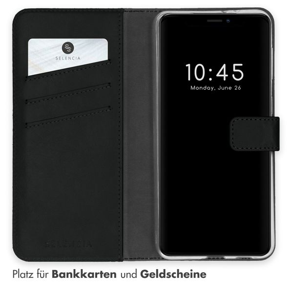 Selencia Echtleder Klapphülle Apple iPhone 13 - Schwarz