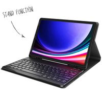 Accezz Bluetooth Keyboard Klapphülle Samsung Galaxy Tab S10 Plus / Tab S9 FE Plus / Tab S9 Plus - QWERTY / NL - Schwarz
