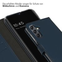Selencia Echtleder Klapphülle Samsung Galaxy A25 (5G) - Blau