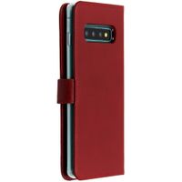 Selencia Echtleder Klapphülle Samsung Galaxy S10 Plus - Rot