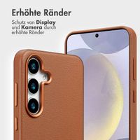Accezz 2-in-1 Klapphülle aus Leder mit MagSafe Samsung Galaxy S25 Plus - Sienna Brown