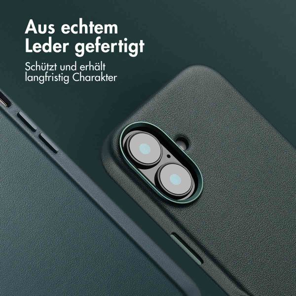 Accezz MagSafe Leather Backcover Apple iPhone 16 - Cedar Green