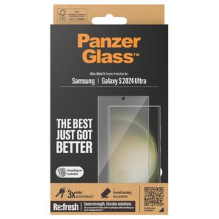 PanzerGlass Refresh Ultra-Wide Fit Anti-Bacterial Screenprotector inkl. Applikator Samsung Galaxy S24 Ultra