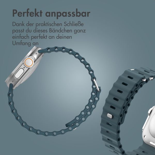 Accezz Ocean Armband für Apple Watch | 44/45/46/49 mm - Abyss Blue